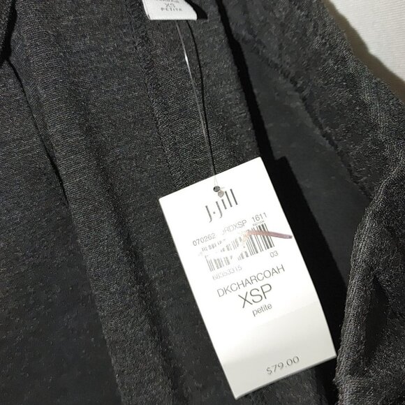 J. Jill Ponte Slim Leg Pull-on Pants Charcoal Gray Classic Casual New XXS Petite - Picture 8 of 9